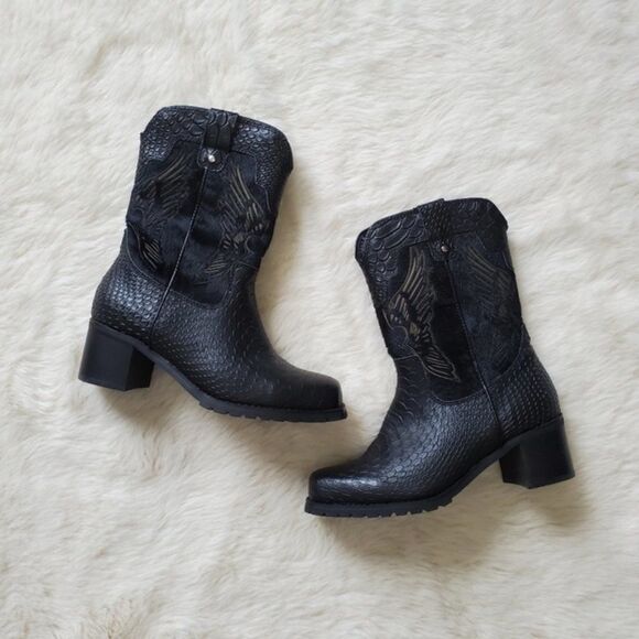 Ride Tacs Women's Laser Eagle Biker Boots | 6 - Picture 1 of 15